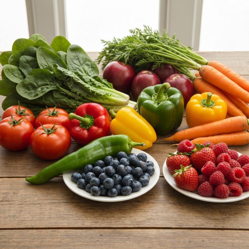 Fresh vegetables and fruits